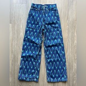 BDG Blue and Black Patterned Pants Size 25 Corduroy